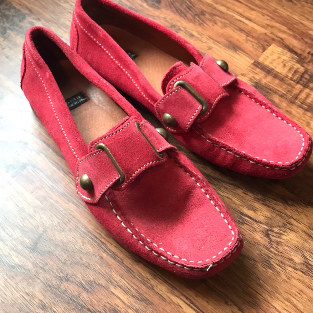 Red suede Costa Blanca sz 6. Soft leather lining